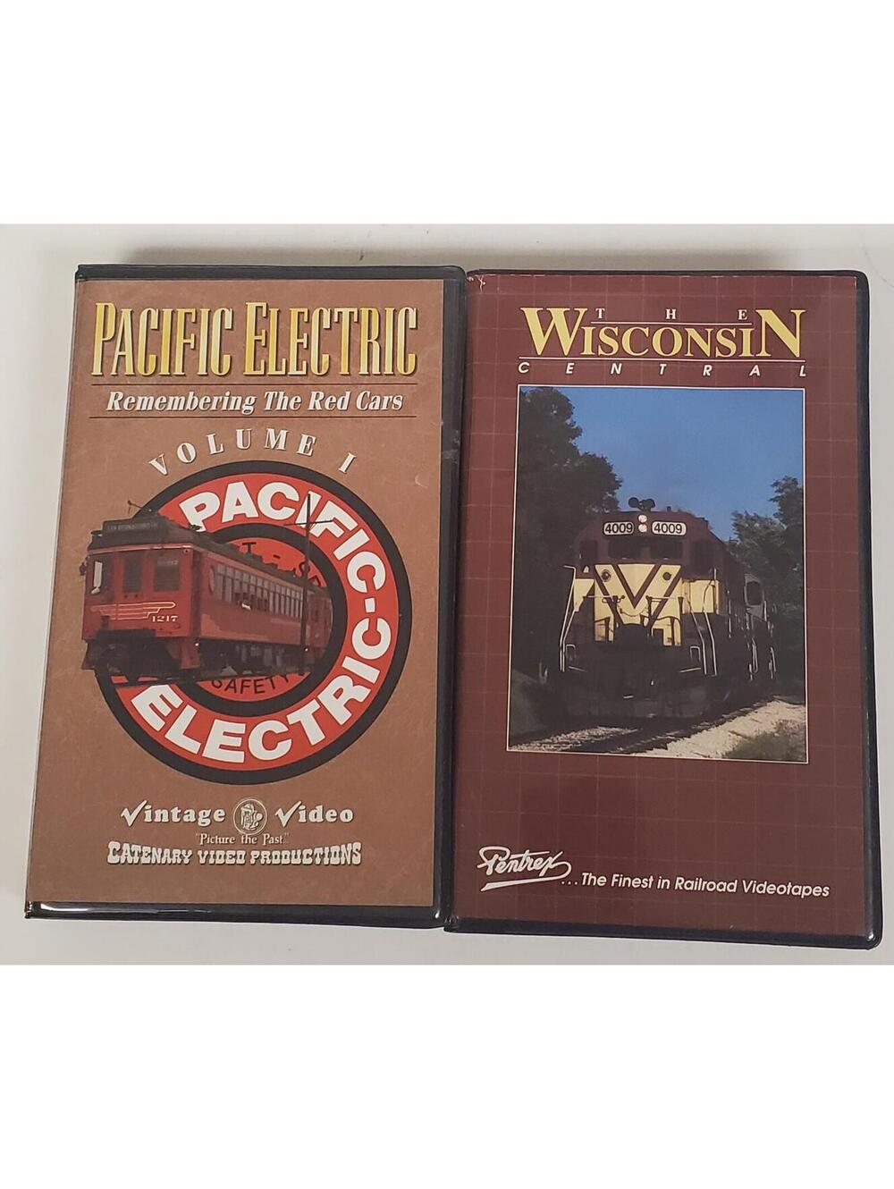 Vintage Pentrex Railroad VHS Tapes - Pacific Electric Volume 1 & The Wisconsin